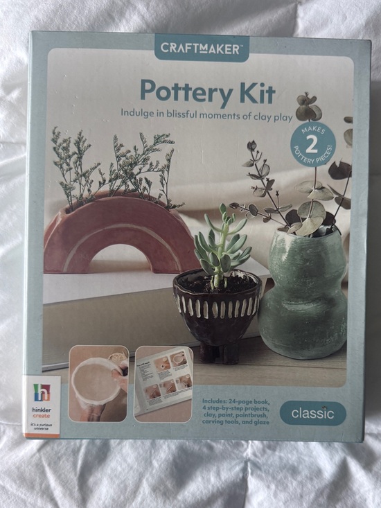Craftmaker Other - Craftmaker Classic Pottery Kit by Hinkler - Makes 2 Pieces - New in Box